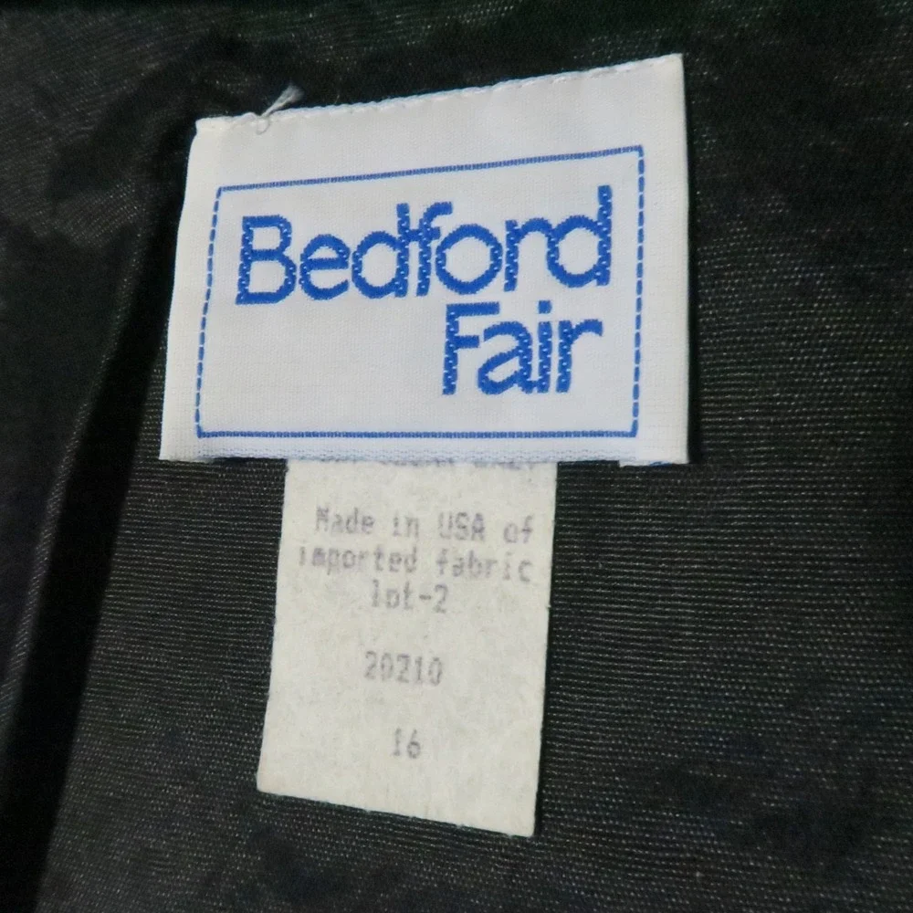 Bedford Fair Cropped Bolero Jacket 16‎ Black Velvet Open Front Vintage Goth Glam